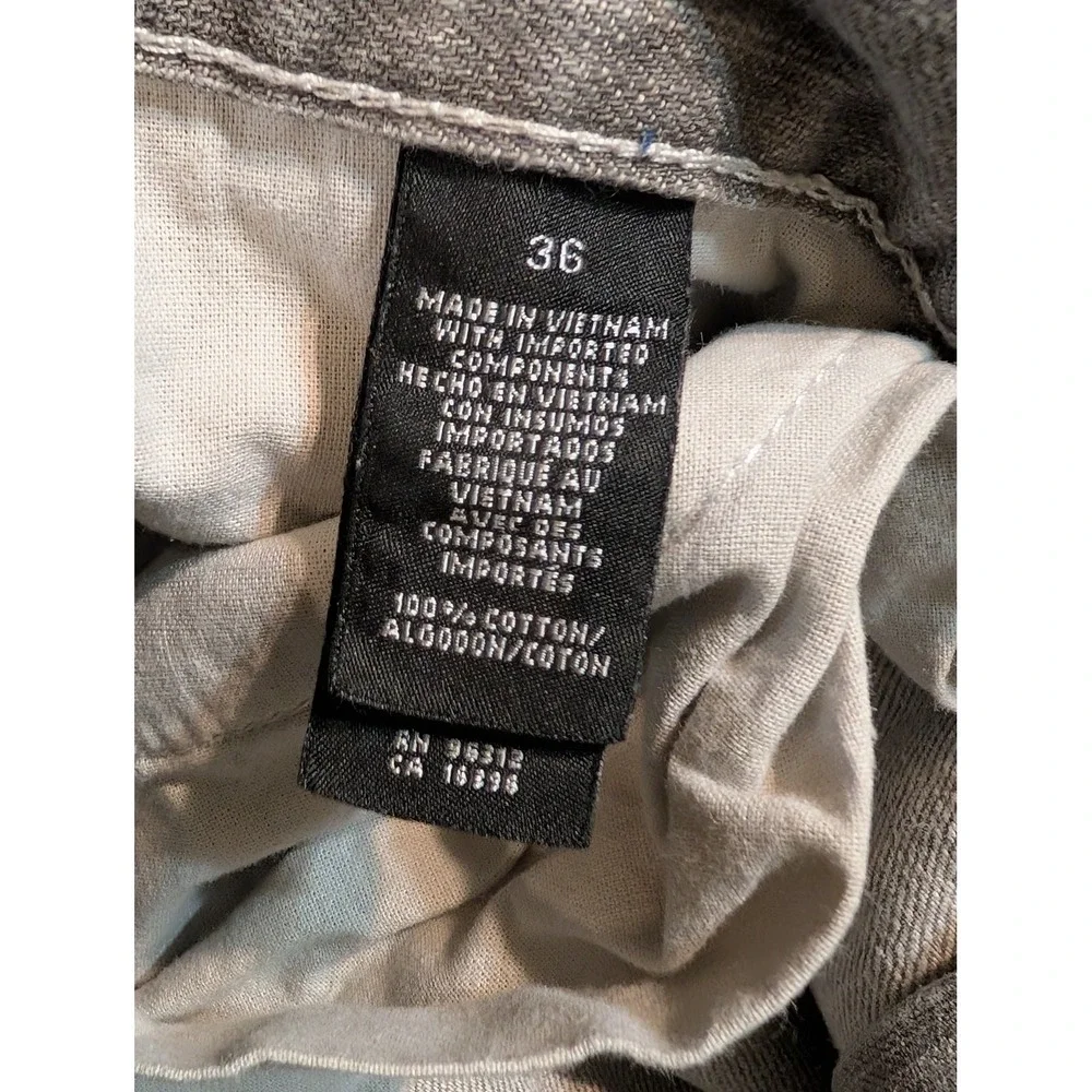 Enyce Baggy Wide Leg Jeans Gray Size 36x32‎ Y2K Streetwear Patch Logo Distressed